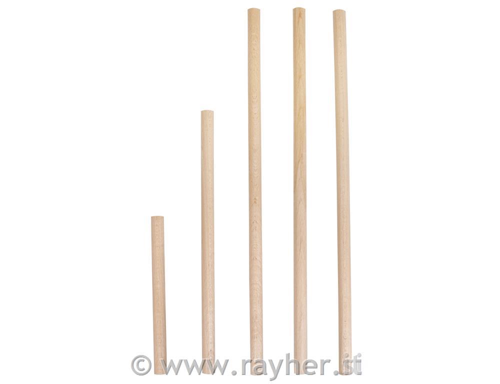 Bastoncini tondi in faggio,FSC100%,15mmodiv. lunghezze 18-40cm, bus.blis. 5pz