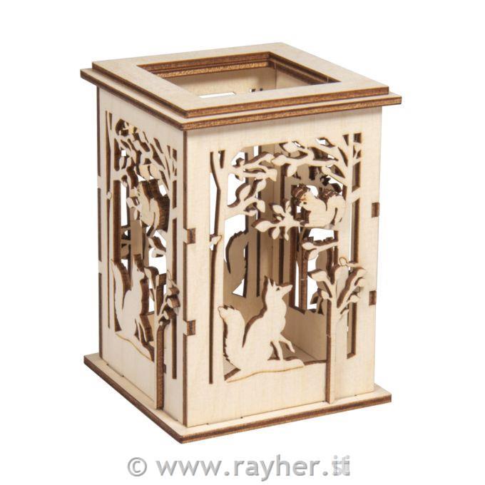 Puzzle di legno Lanterna,8.5x8.5x11.7cm, 15 pz