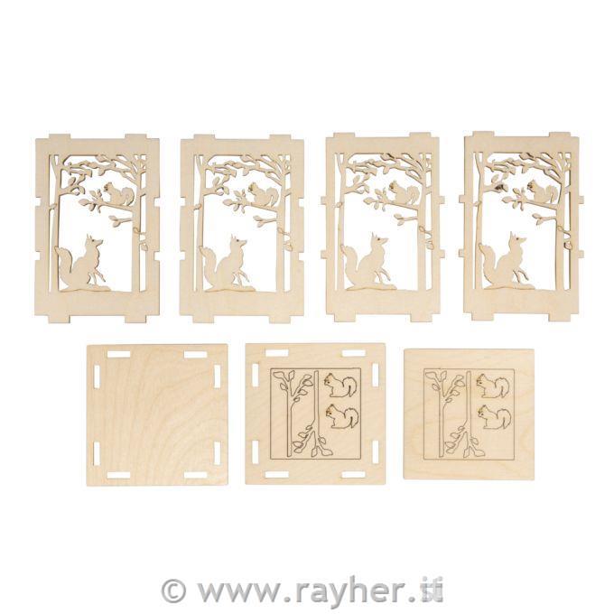 Puzzle di legno Lanterna,8.5x8.5x11.7cm, 15 pz