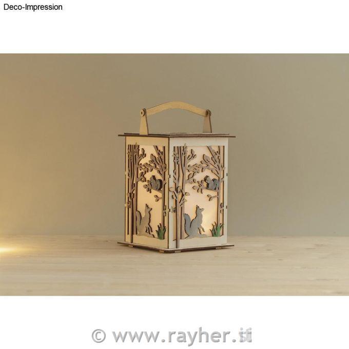 Puzzle di legno Lanterna,8.5x8.5x11.7cm, 15 pz