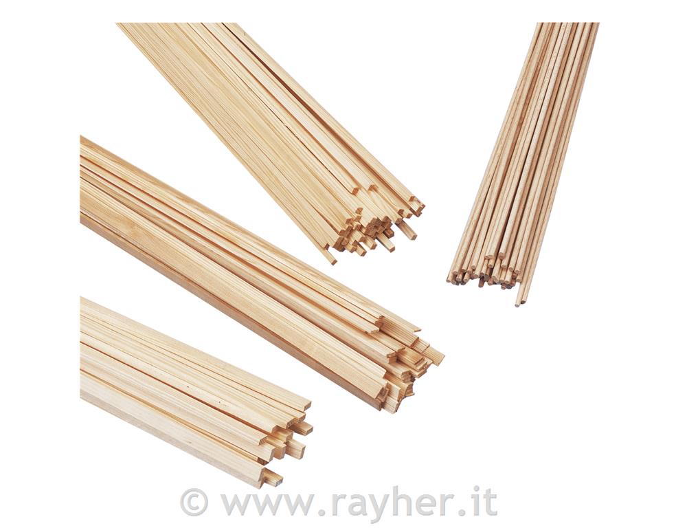 Lesena palica borova, kvadratna, 3x3 mm, dolžina 1 m