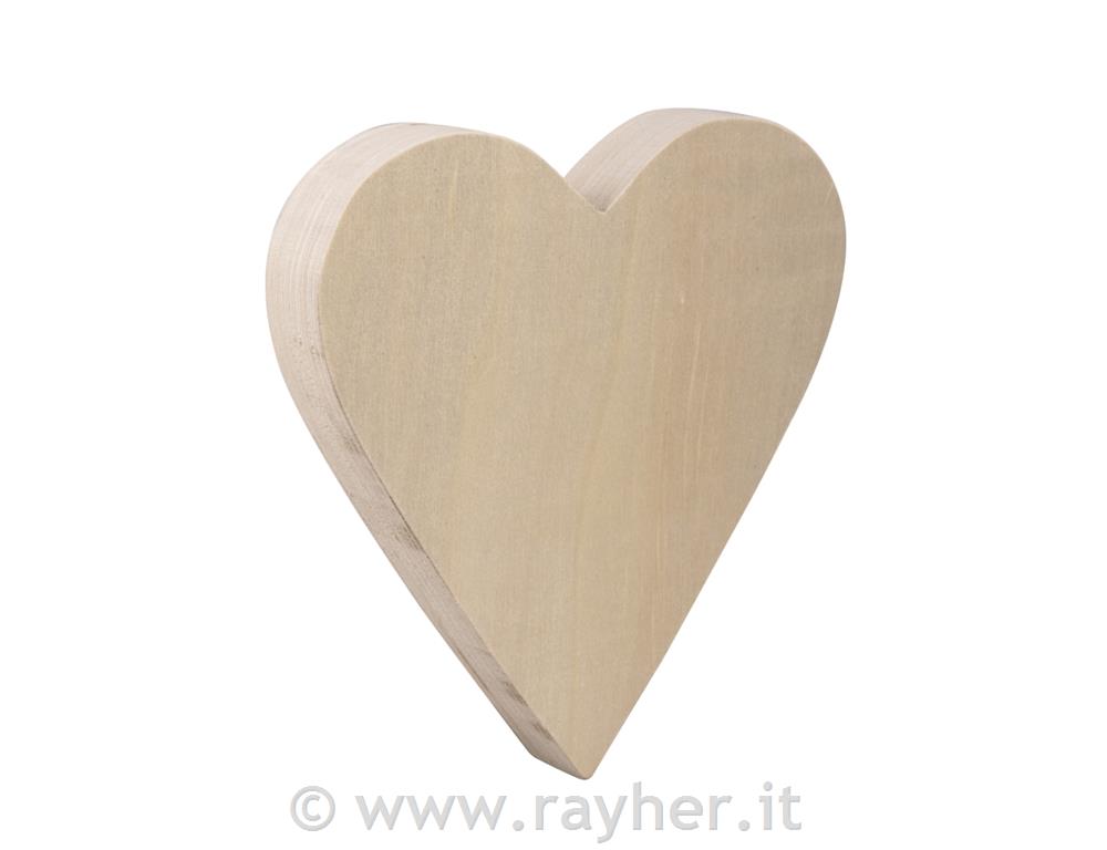 Cuore in legno,20x18,5x2,7 cm