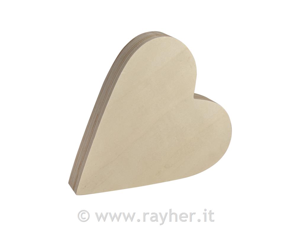 Cuore in legno,20x18,5x2,7 cm