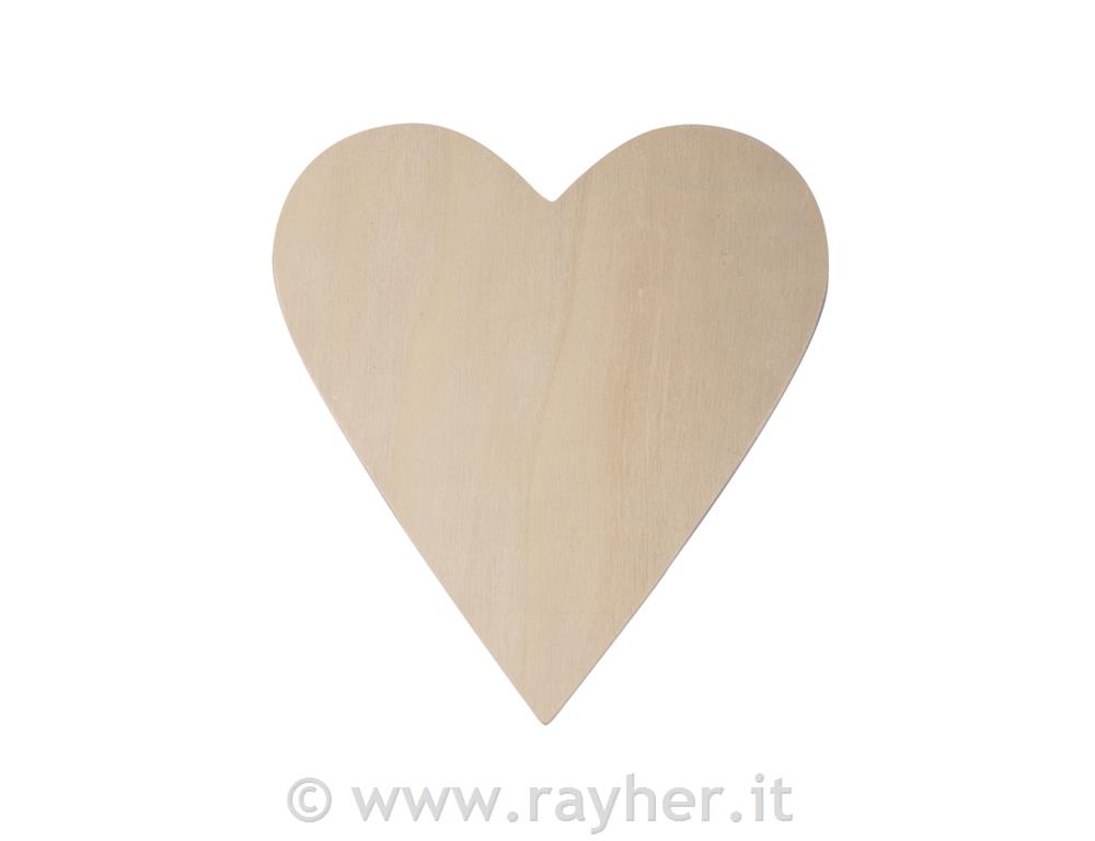 Cuore in legno,20x18,5x2,7 cm
