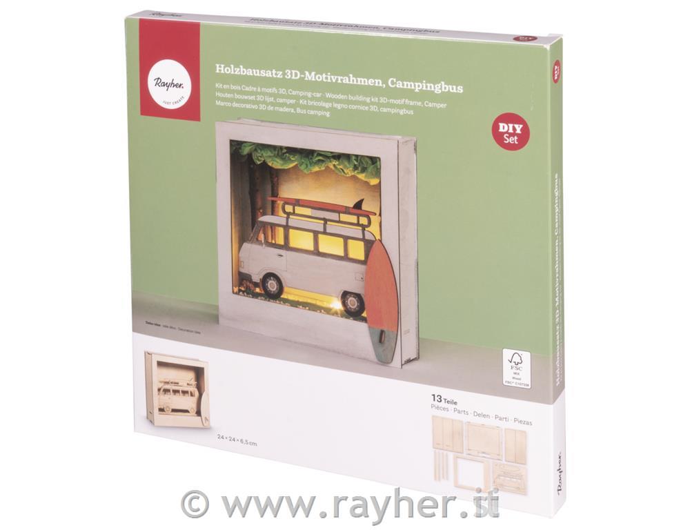 Lesena sestavljanka Avtodom, 24x24x6,5cm, 13 delna