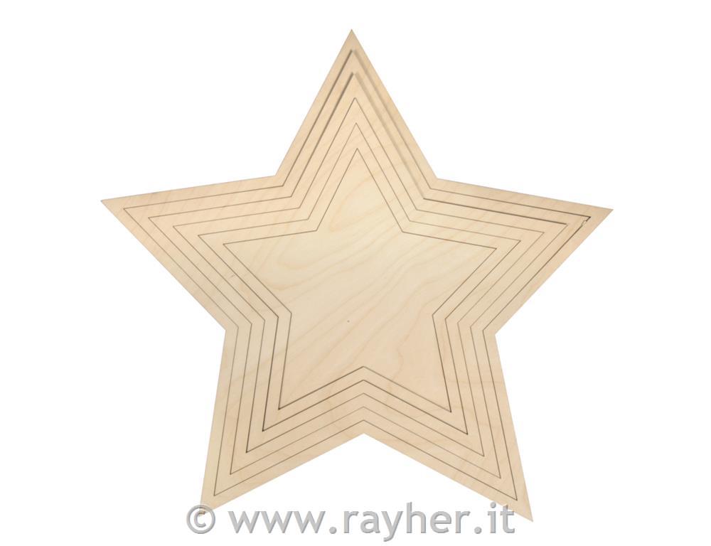 Stelle di legno 22,5-42,5 cm set 6