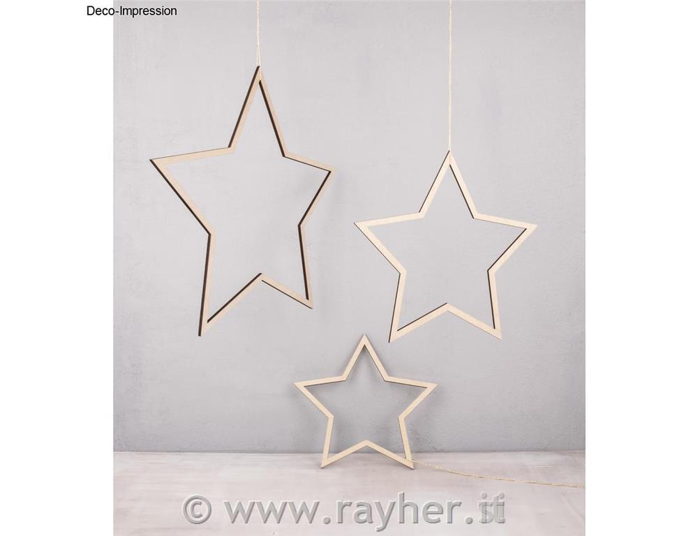 Stelle di legno 22,5-42,5 cm set 6