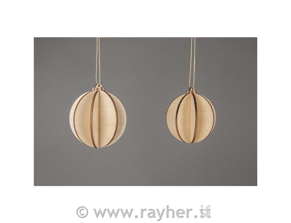 Set di palline per l'albero di Natale2pz, 7 e 8 cm