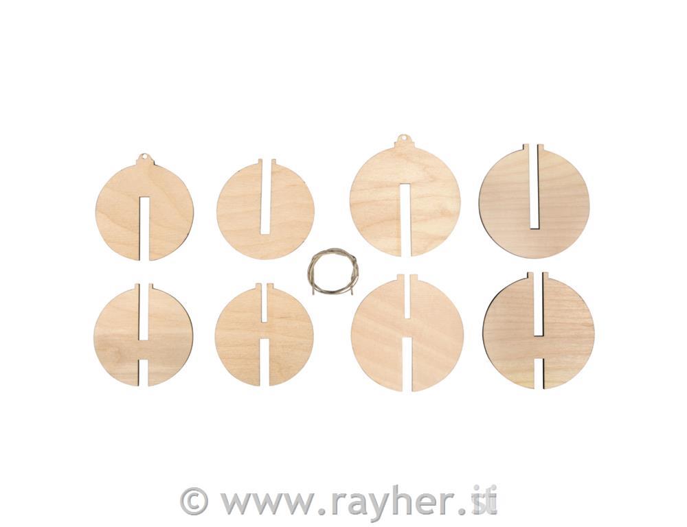 Set di palline per l'albero di Natale2pz, 7 e 8 cm