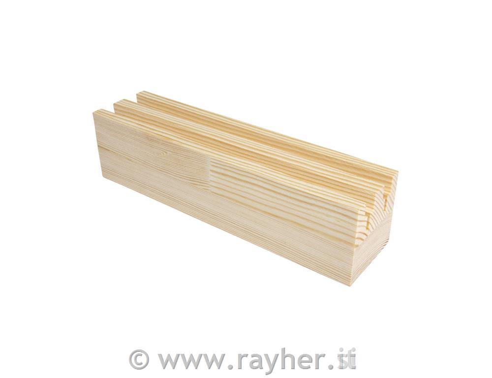 Leseno stojalo za kovinske obroče, 20x4,8x5cm