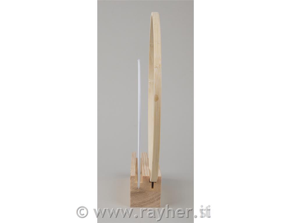 Leseno stojalo za kovinske obroče, 20x4,8x5cm