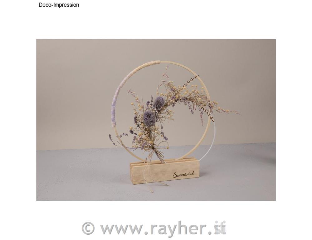 Leseno stojalo za kovinske obroče, 20x4,8x5cm