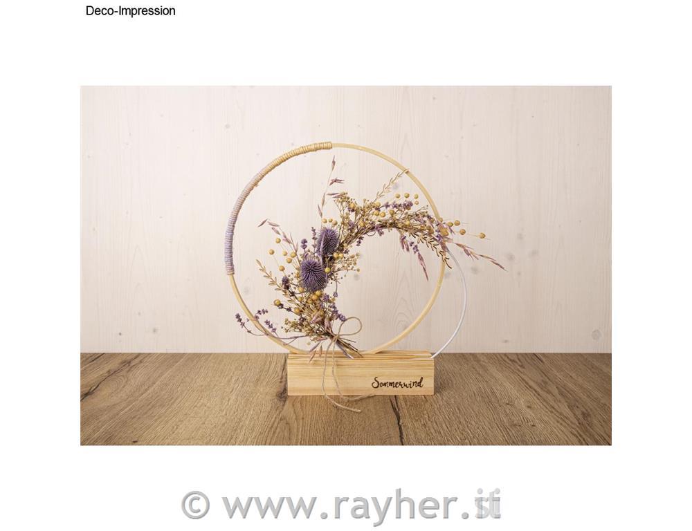 Leseno stojalo za kovinske obroče, 20x4,8x5cm