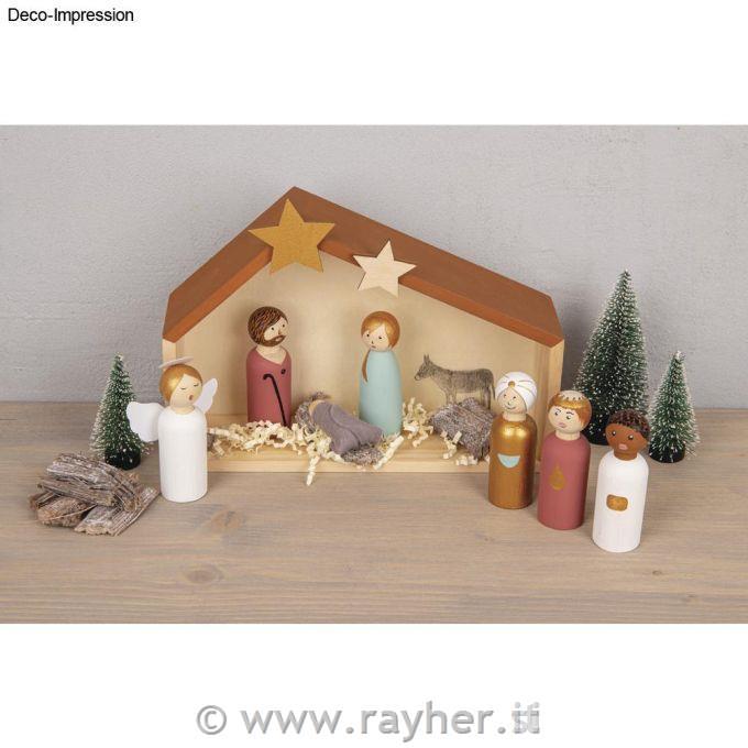 Wooden house / barn; 22x5,6x15cm