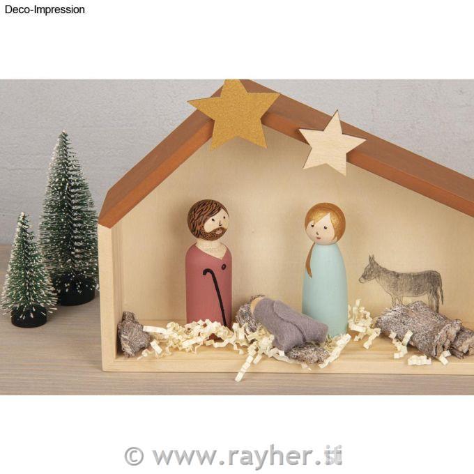 Wooden house / barn; 22x5,6x15cm