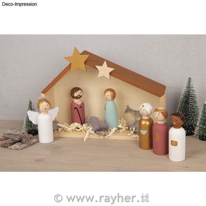 Wooden house / barn; 22x5,6x15cm