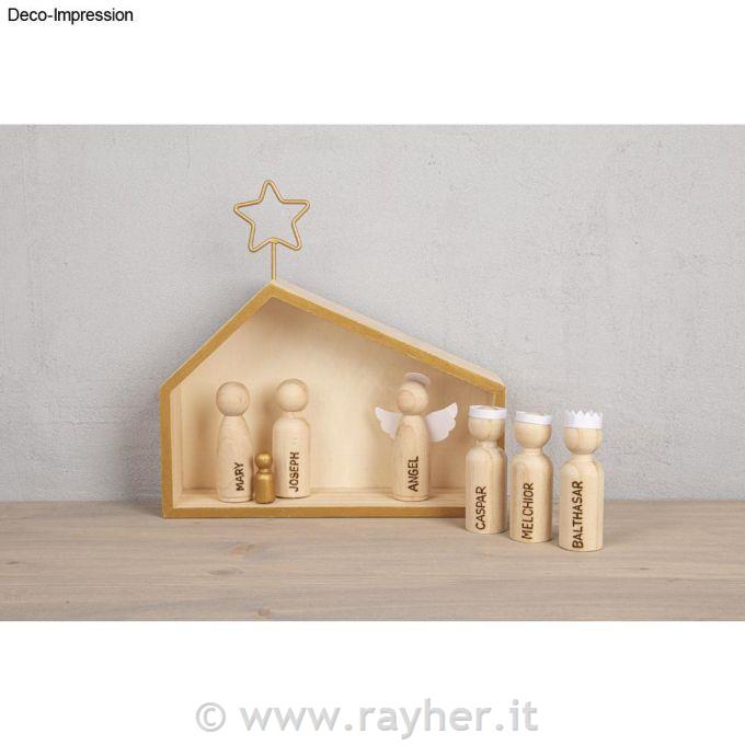 Presepe - stabile e figure set 9; 22x5,6x21,5cm