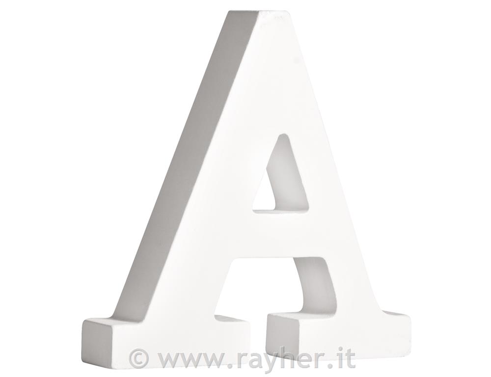 MDF lettera "A" , bianco11cm, spessore 2cm
