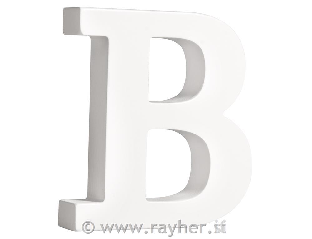 MDF lettera "B" , bianco11cm, spessore 2cm