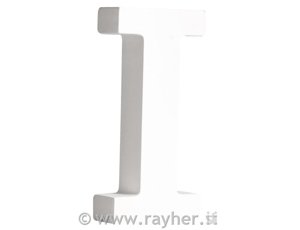 MDF lettera "I" , bianco11cm, spessore 2cm