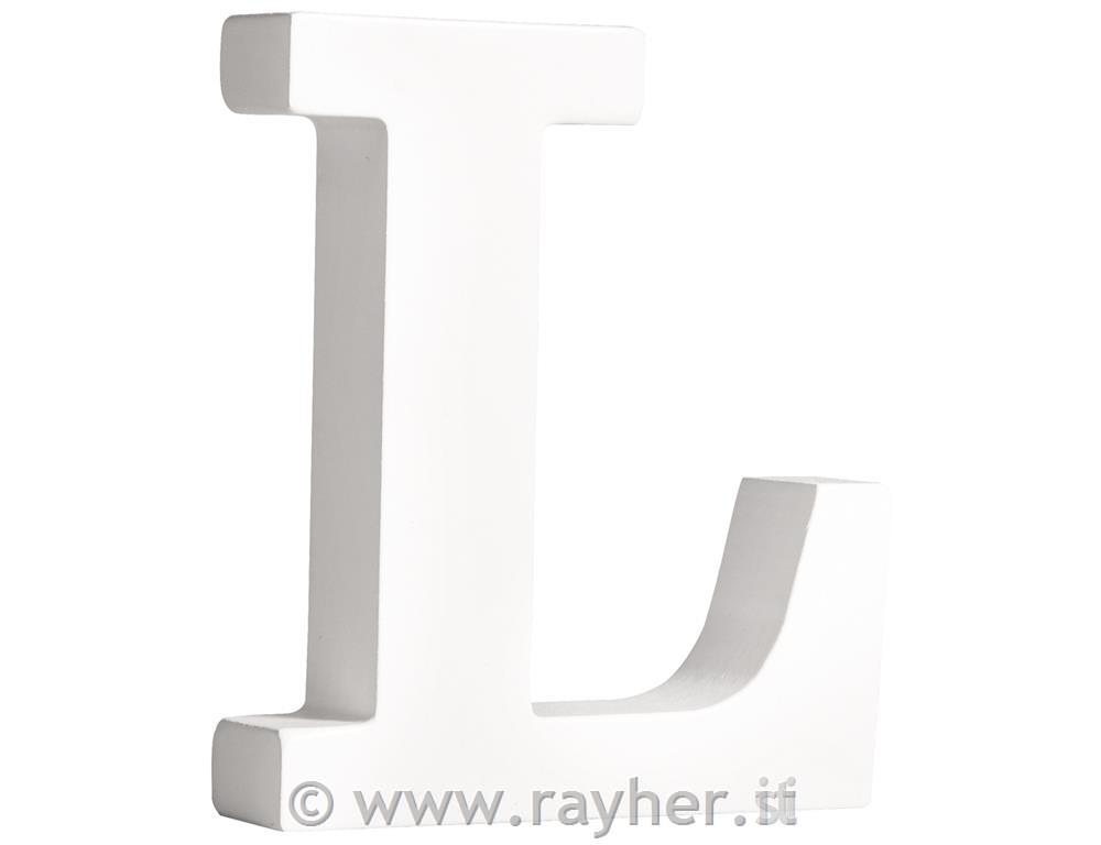 MDF lettera "L" , bianco11cm, spessore 2cm