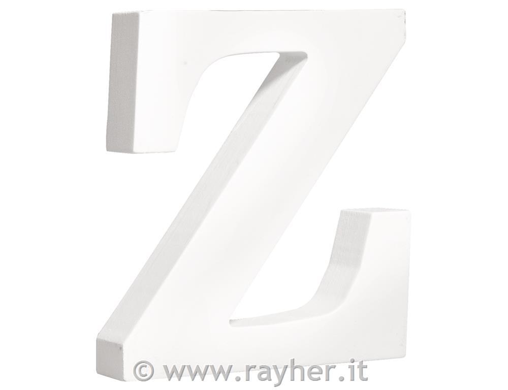Lettera in legno "T" , bianco11cm, spessore 2cm
