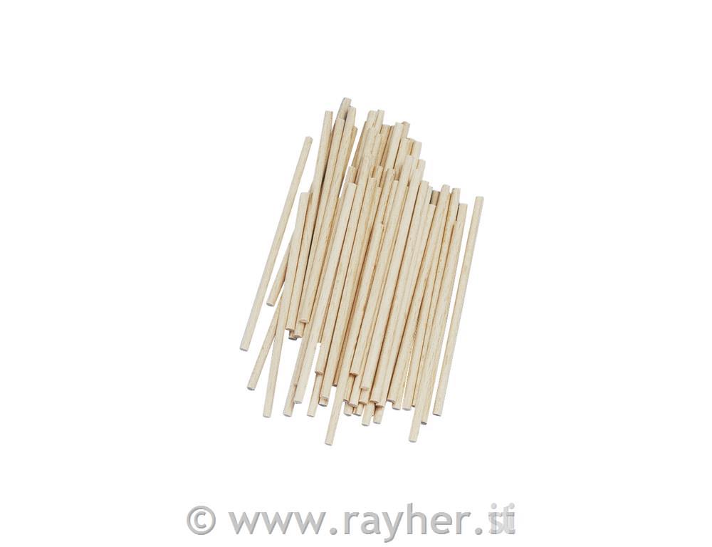 Bastoncini legno, 100 mm, 4 mm obusta 60 pz, FSCnaturale