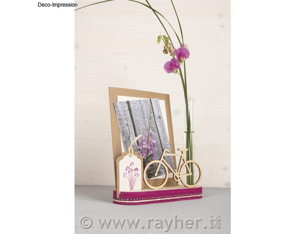 Wooden test tube rack, FSC Mix Credit, 16x5x16cm, for cards, box 1set