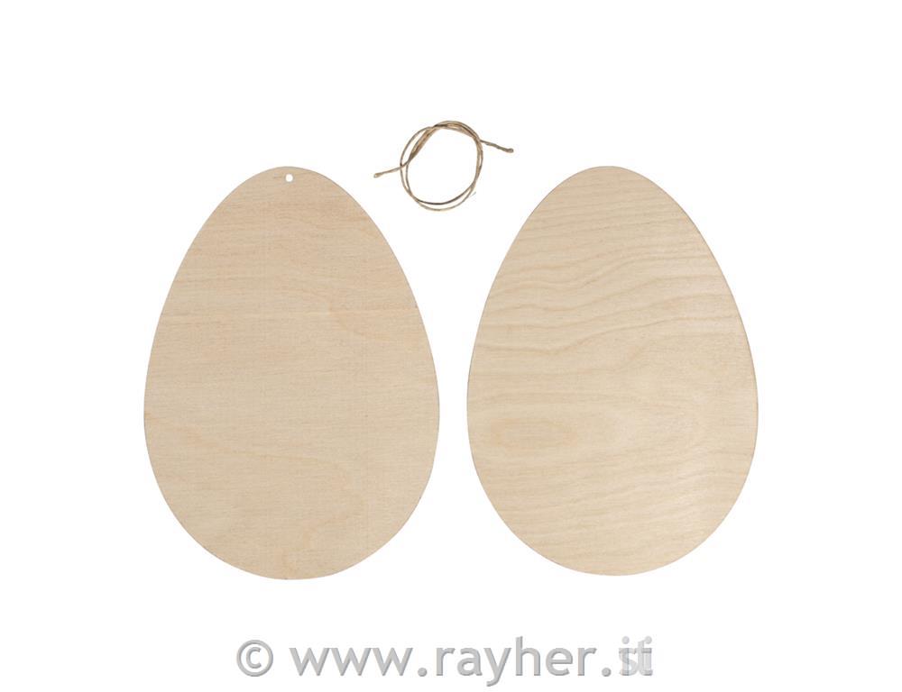 Leseno jajce, 13,8x19,3 cm, z vrvico, set 2