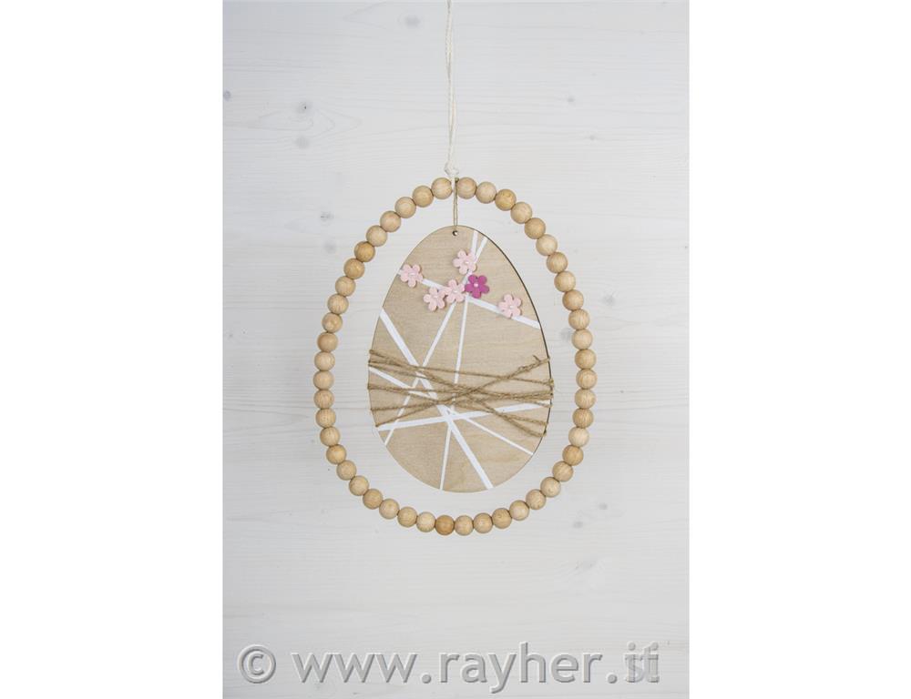 Leseno jajce, 13,8x19,3 cm, z vrvico, set 2