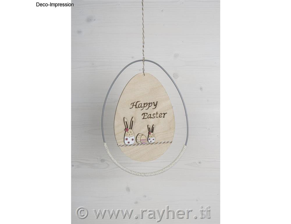 Leseno jajce, 13,8x19,3 cm, z vrvico, set 2