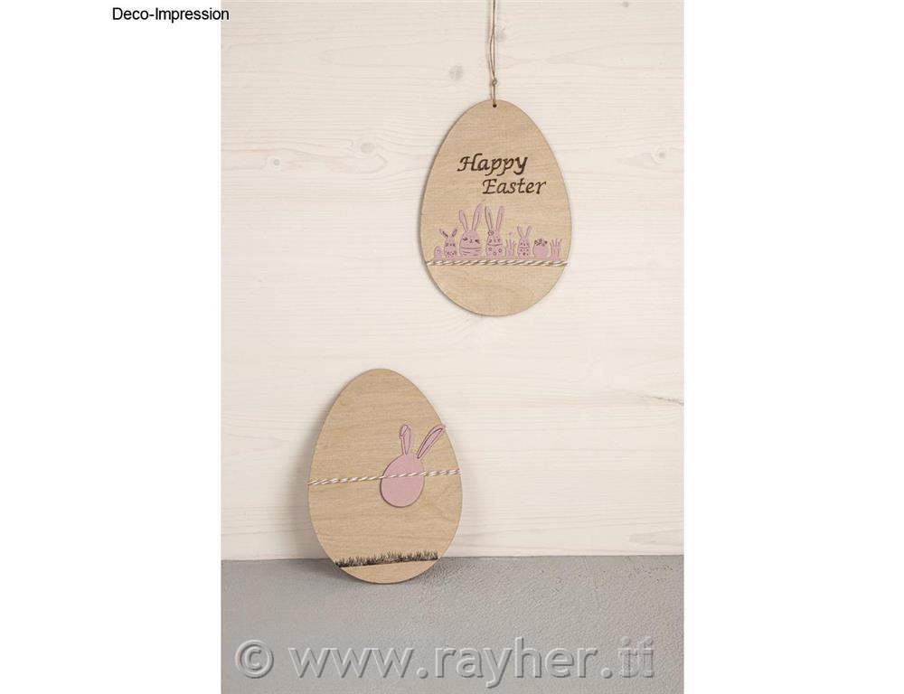 Leseno jajce, 13,8x19,3 cm, z vrvico, set 2