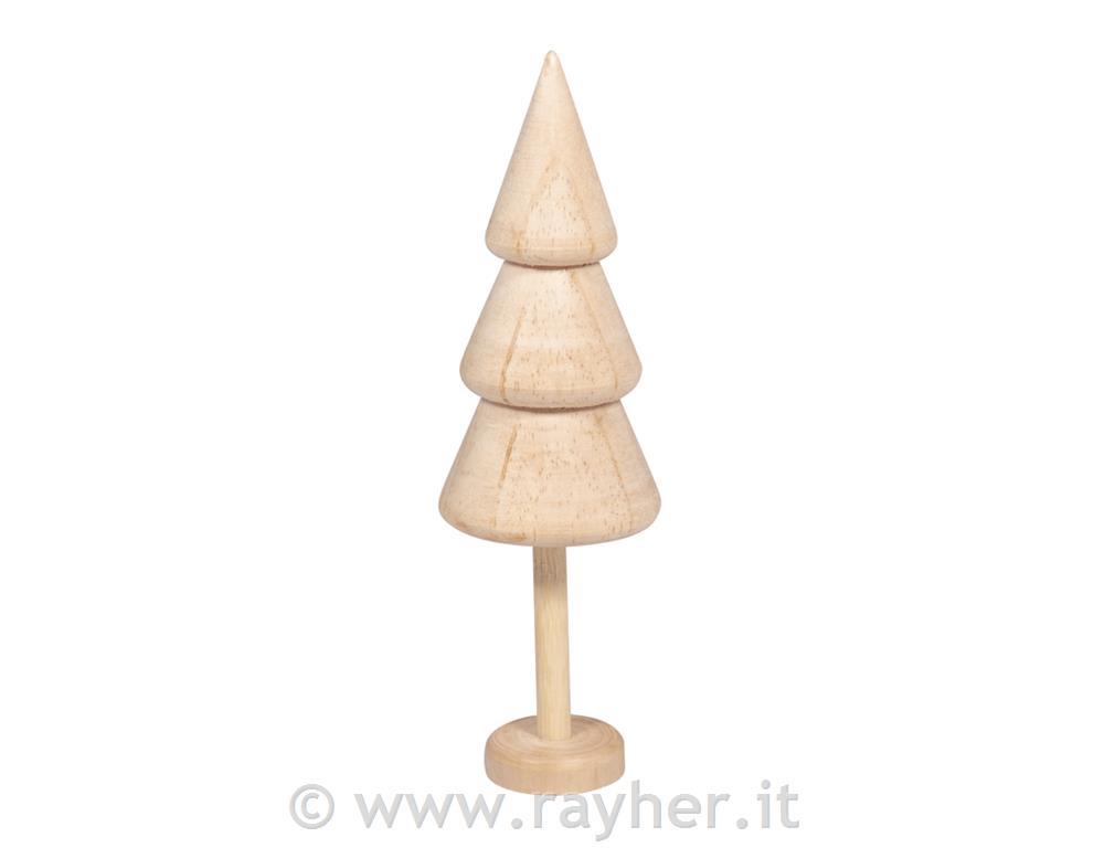 Albero di Natale in legno 5,1x5,1x16 cm