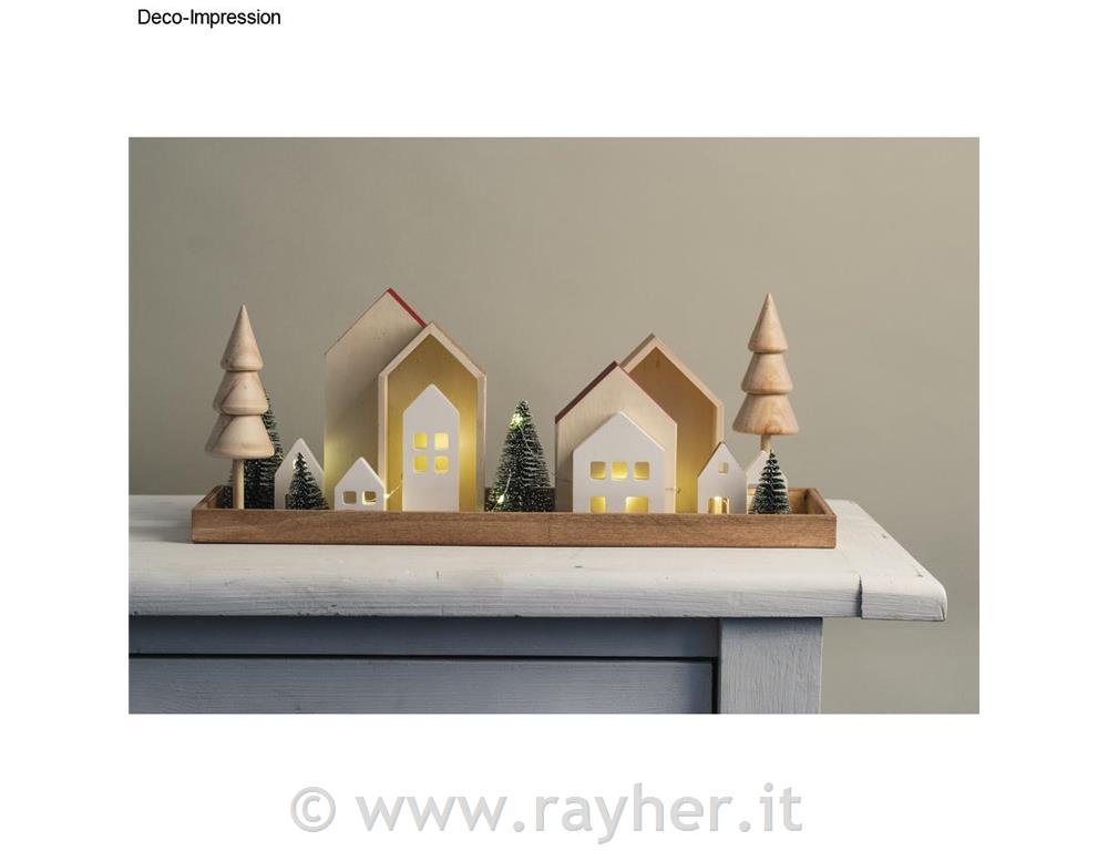 Albero di Natale in legno 5,1x5,1x16 cm