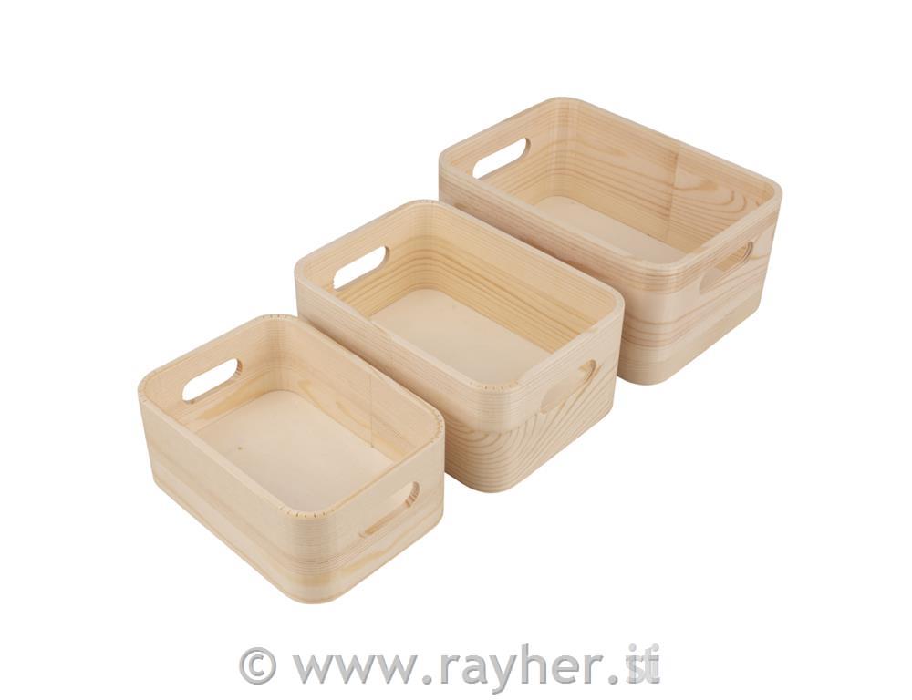 Casse di legno set 3