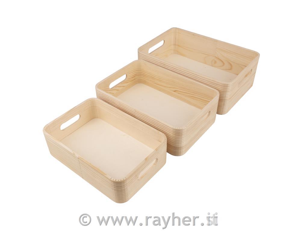 Casse di legno, set 3