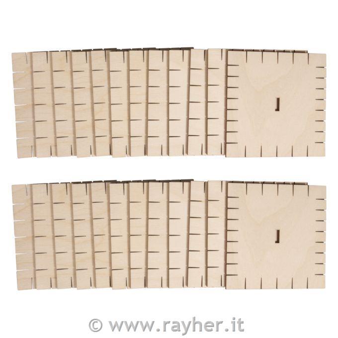 Kumihimo disco, quadrato, 9,5x9,5 cm24 pz