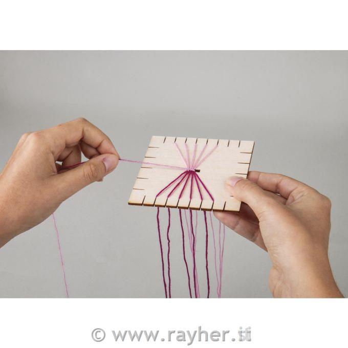 Kumihimo disco, quadrato, 9,5x9,5 cm24 pz