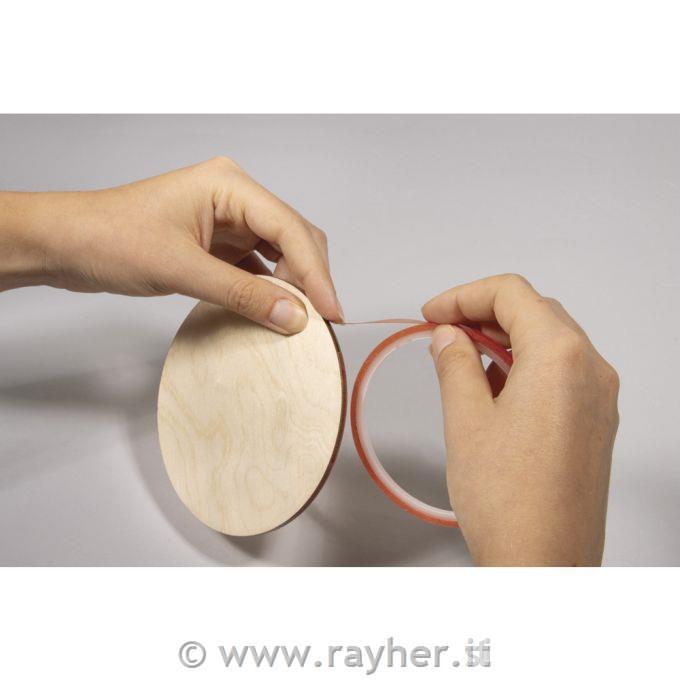 Wooden disc, round, 7,5-10 cm,10 pcs