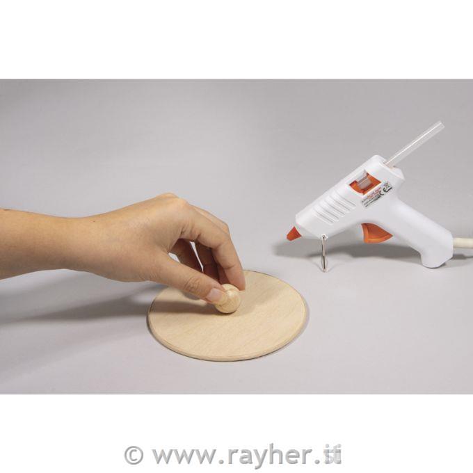 Wooden disc, round, 11,5-12,5 cm,10 pcs