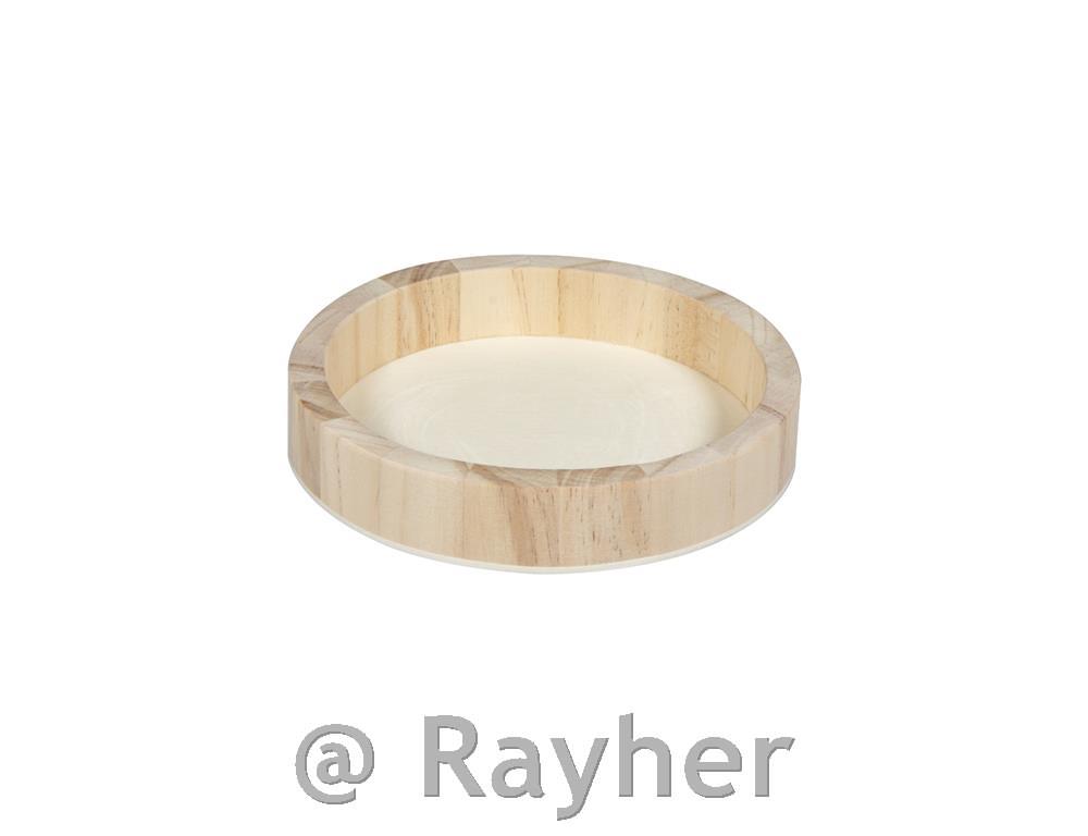 Vassoio in legno, rotondo, 15 cmAltezza 2,5 cm