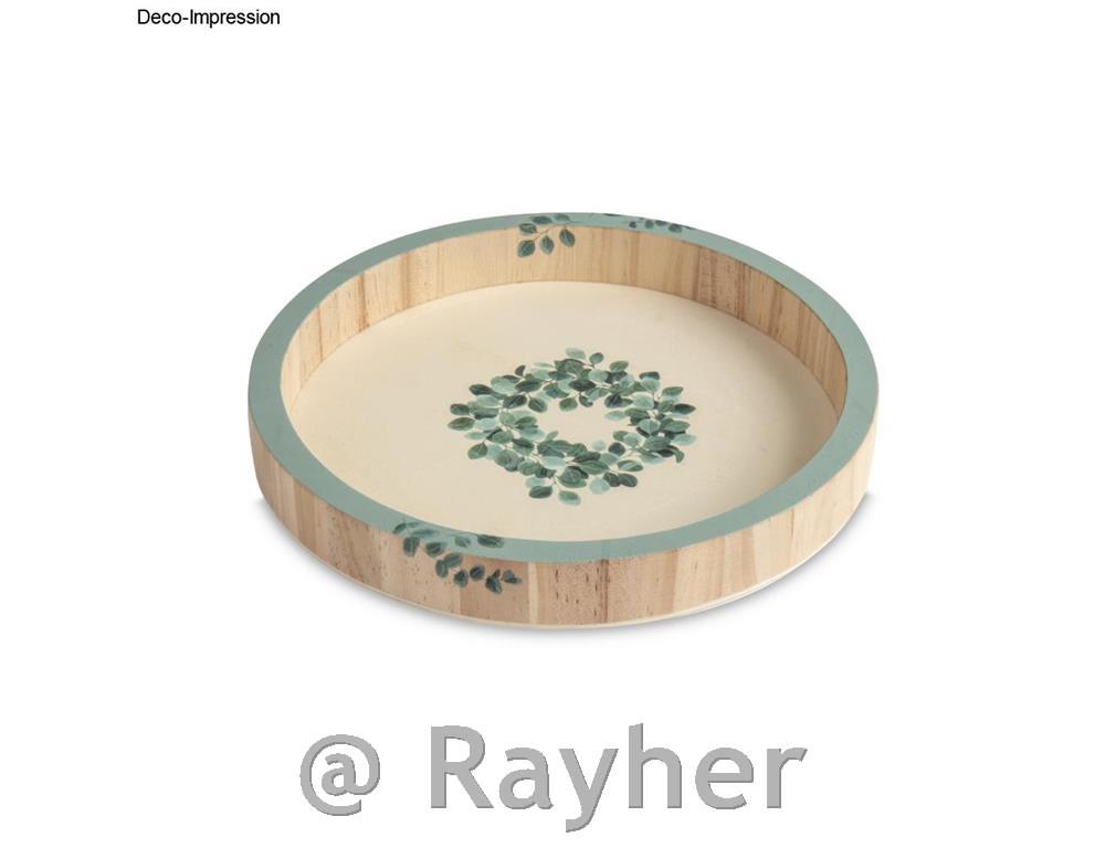 Vassoio in legno, rotondo, 20 cmAltezza 2,5 cm