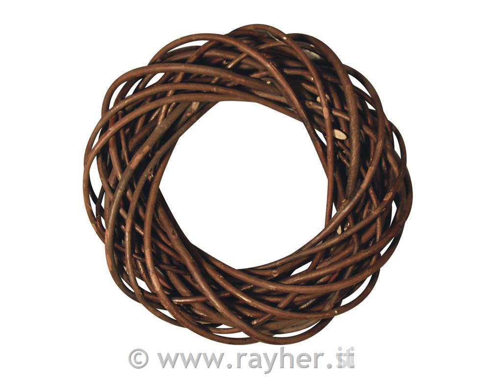 Venec pleten, 30 cm x 7 cm, natur rjav