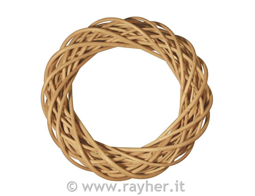 Venec pleten, naraven, 25 cm x 6 cm