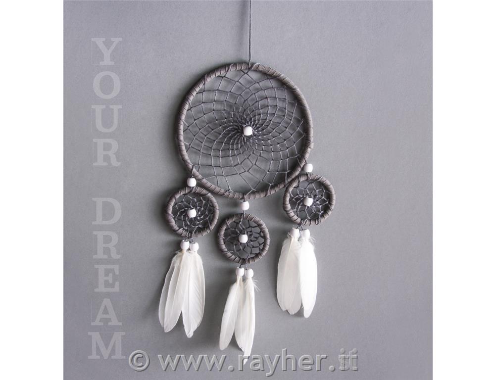 Kit: DIY acchiappasogni17x33cm,bianco/grigio, bus.blis. 1pz