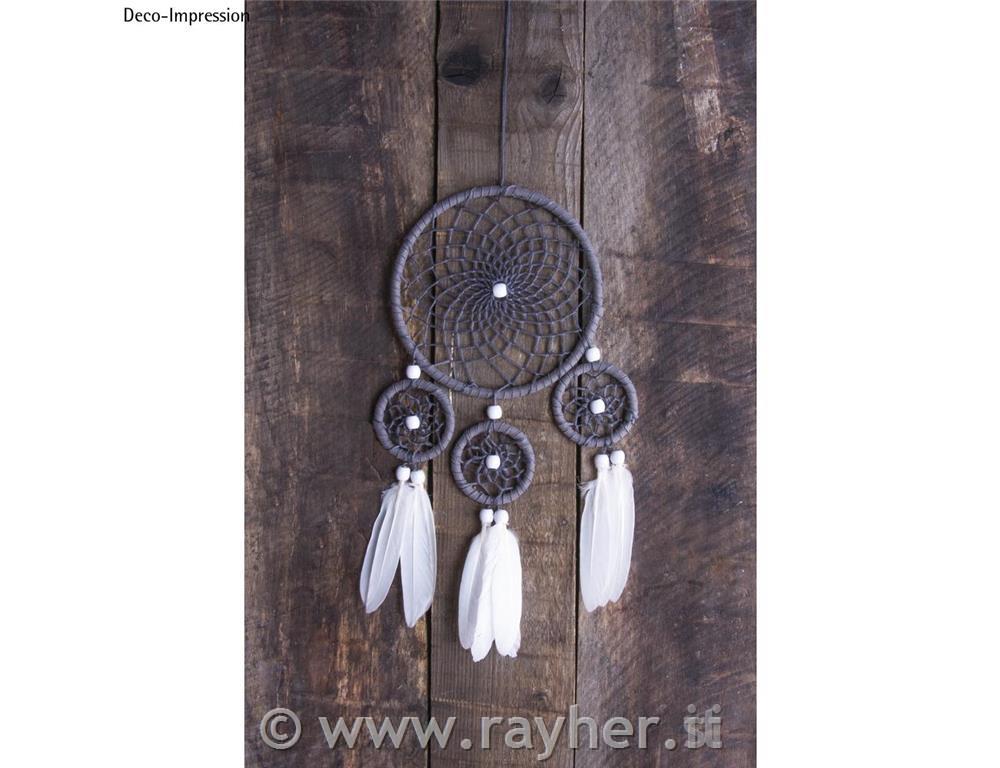 Kit: DIY acchiappasogni17x33cm,bianco/grigio, bus.blis. 1pz