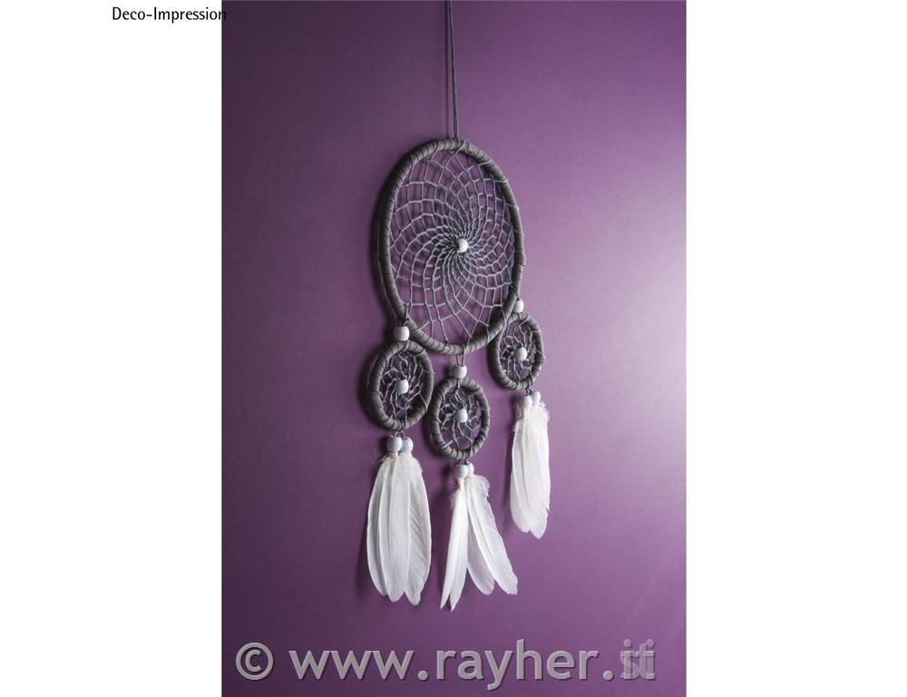 Kit: DIY acchiappasogni17x33cm,bianco/grigio, bus.blis. 1pz