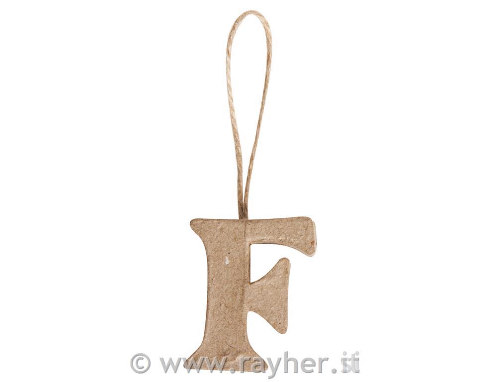 Črka iz pap. mase "F", 4x3.7x1cm, za obesit