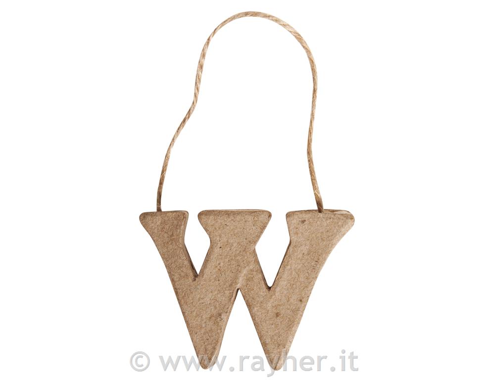 Črka iz pap. mase "W", 4x5.5x1cm, za obesit