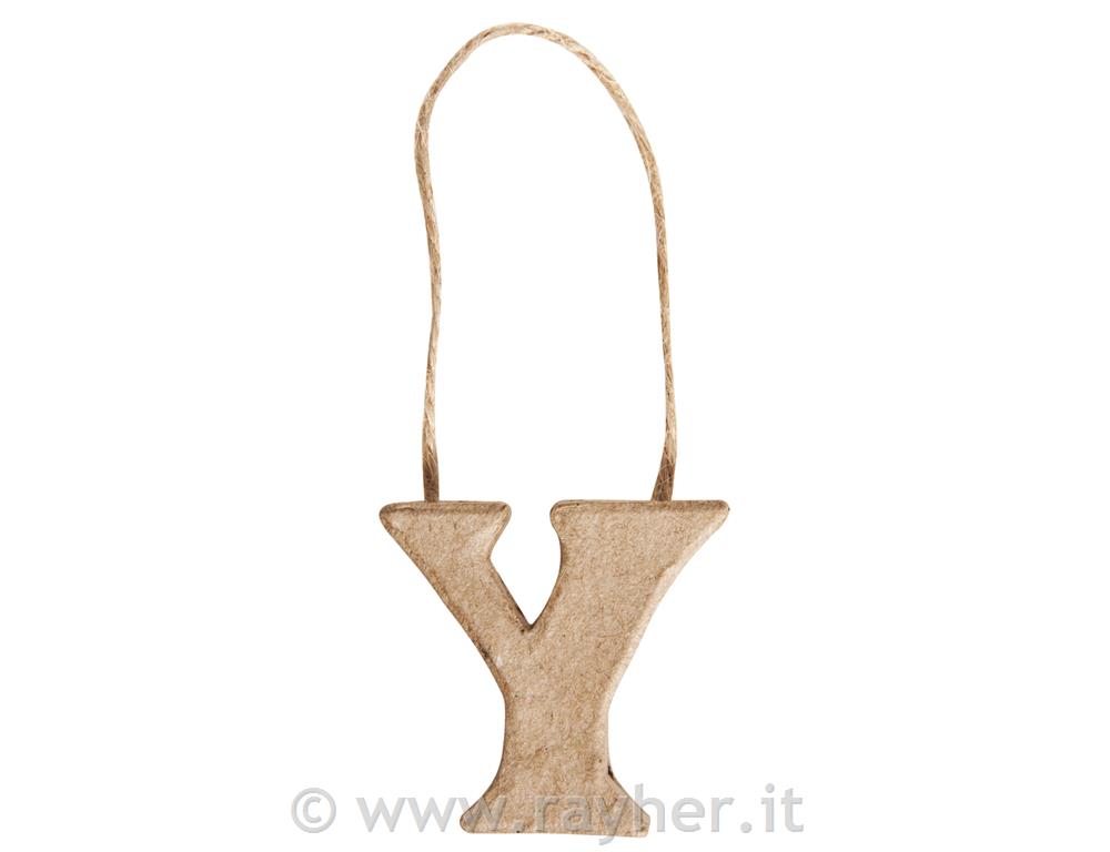 Lettera cartap. "Y" FSC Recycled4x4,1x1cm, con gancio